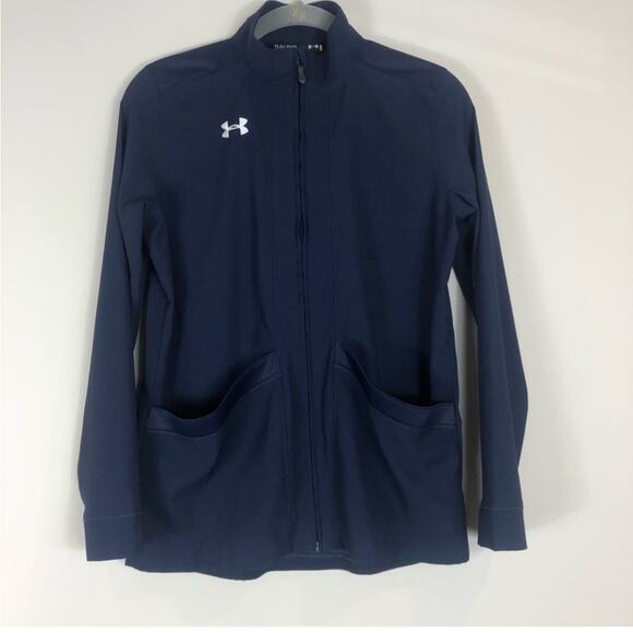 Under armor boys youth navy track jacket in loose fit - Picture 1 of 6